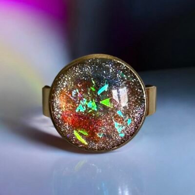 Bague réglable holographique