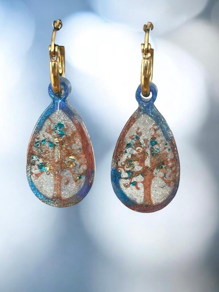 Boucles d'oreilles arbre de vie