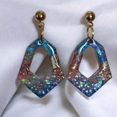 Boucles d'oreilles hexagonales