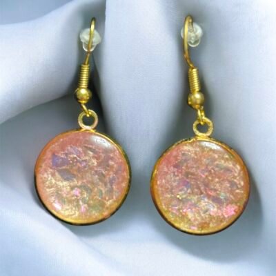 Boucles d'oreilles rondes rose