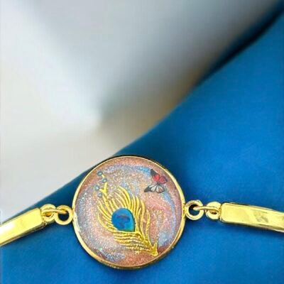 Bracelet plume de paon