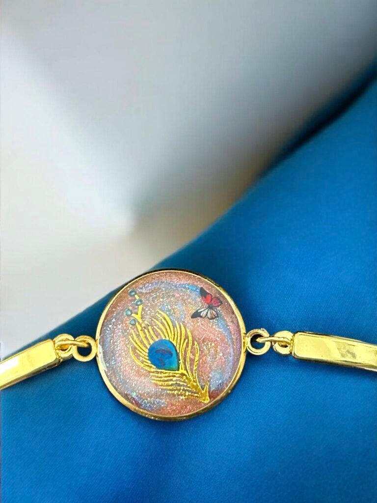 Bracelet plume de paon