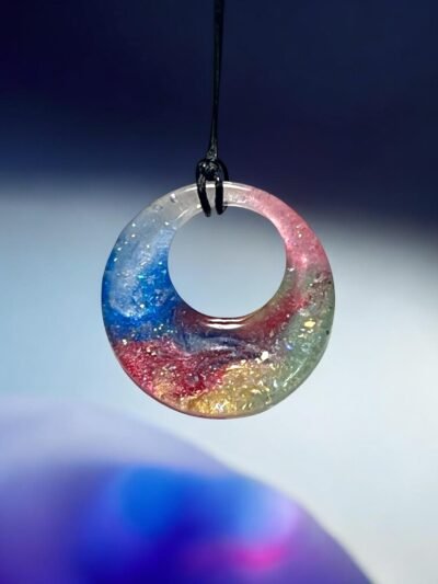 Collier anneau multicolore