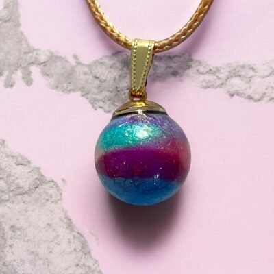 Collier boule multicole