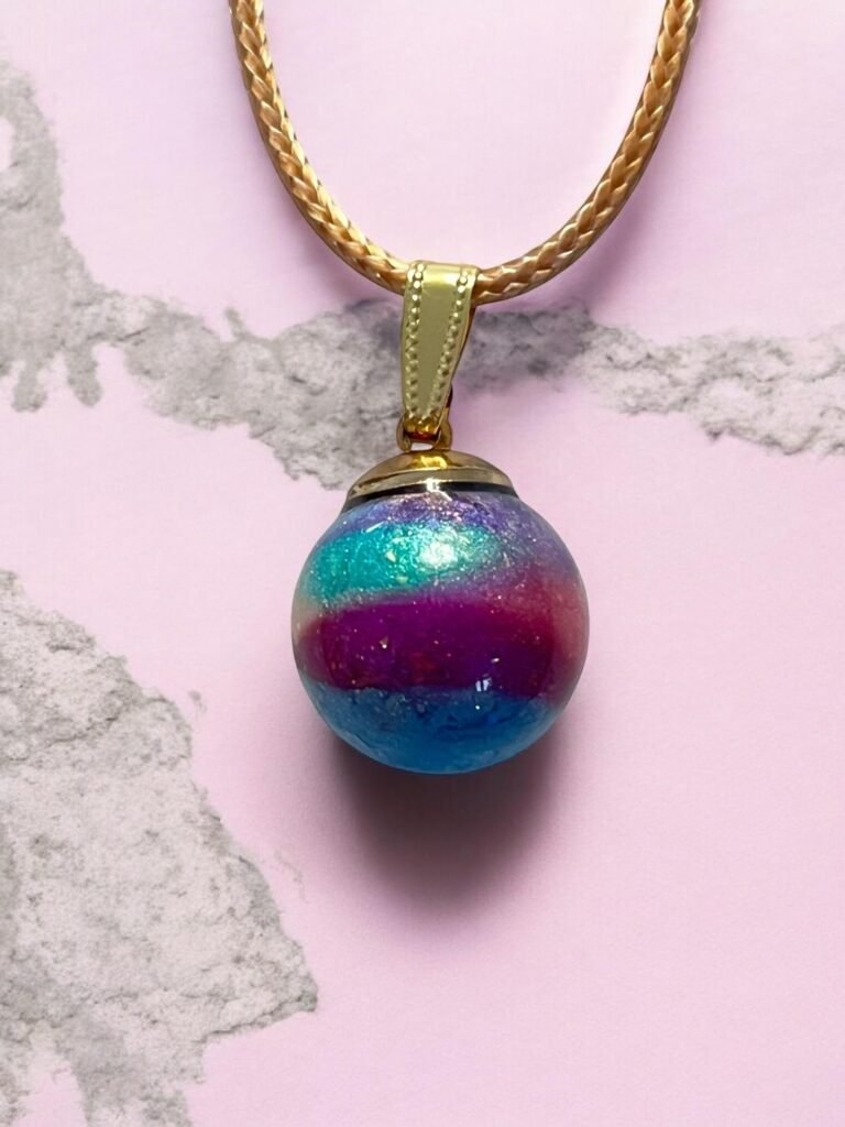Collier boule multicole