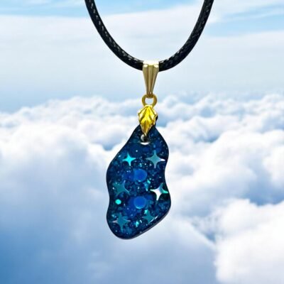 Collier étoiles bleu nuit