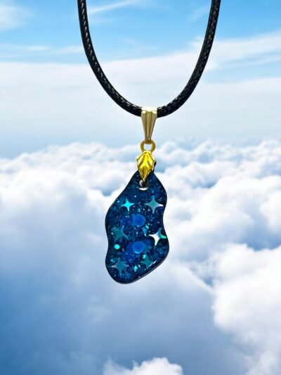 Collier étoiles bleu nuit