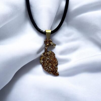 Collier feuille dorée