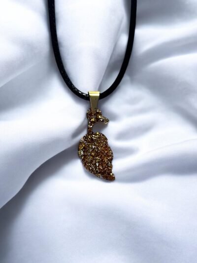 Collier feuille dorée