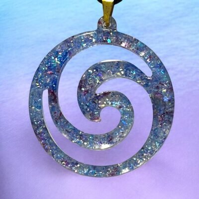 Collier grosse spirale pailleté