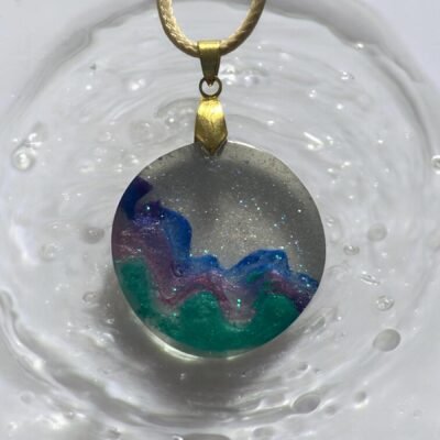 Collier rond vagues multicolores