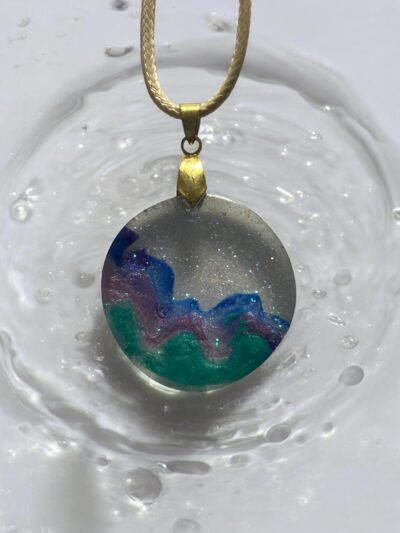 Collier rond vagues multicolores