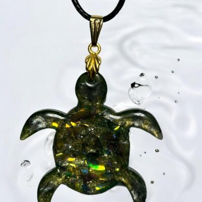 Collier tortue holographique