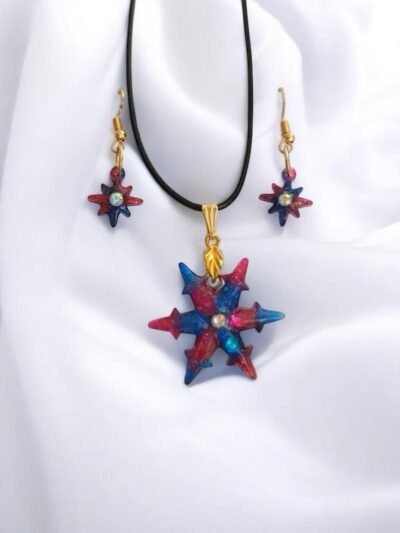 Parure etoiles rose et bleu