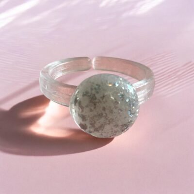 Bague blanc argent