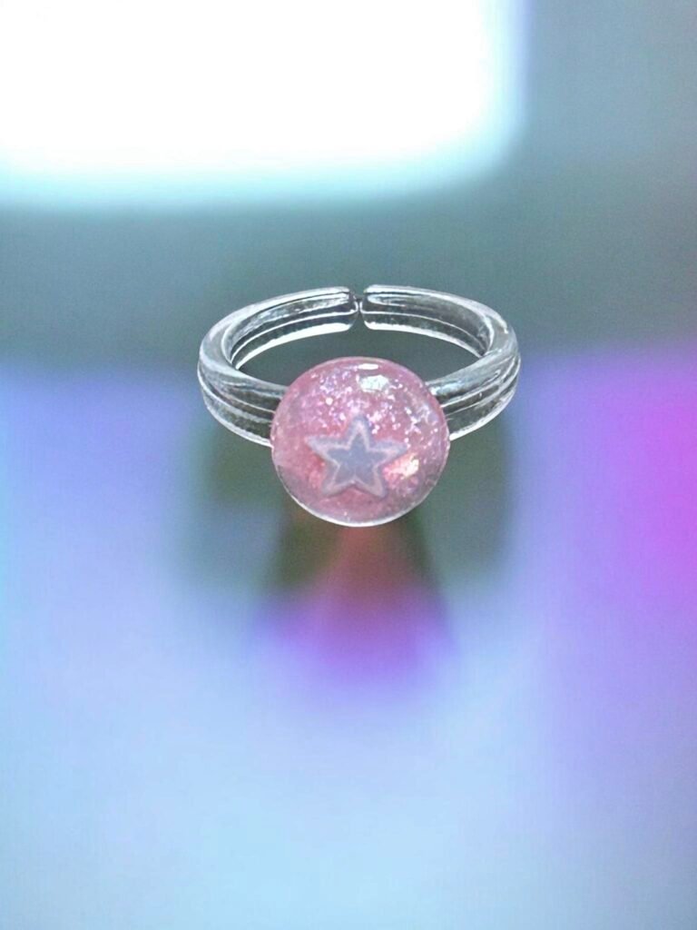 Bague étoile rose