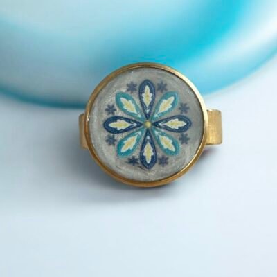 Bague réglable mosaique