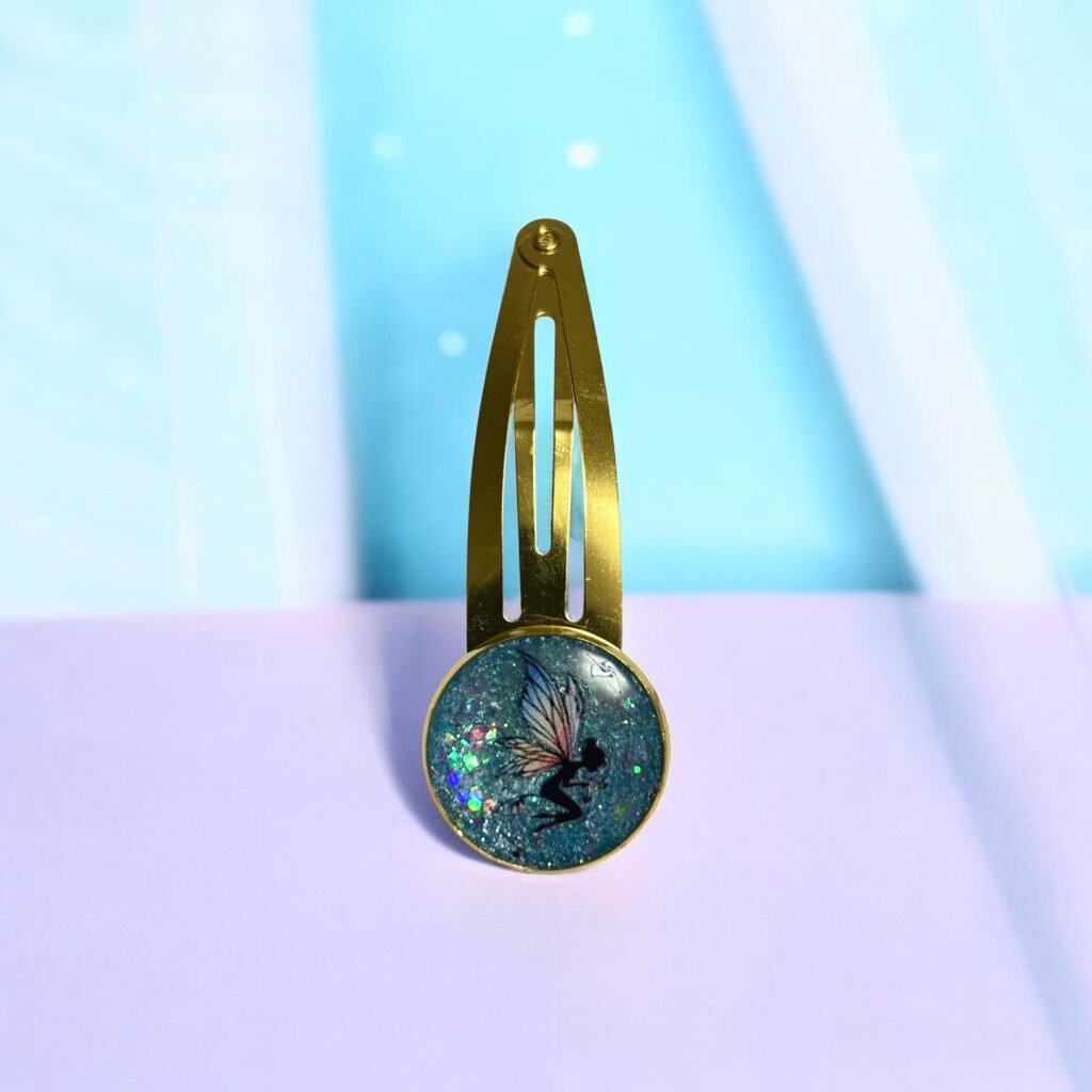 Barrette fée bleue