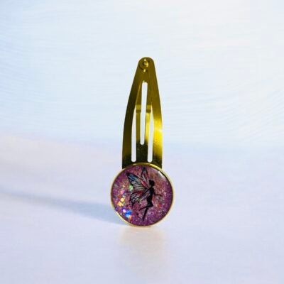 Barrette fée violet