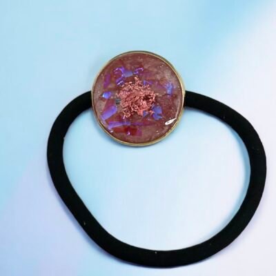 Elastique rose pailleté