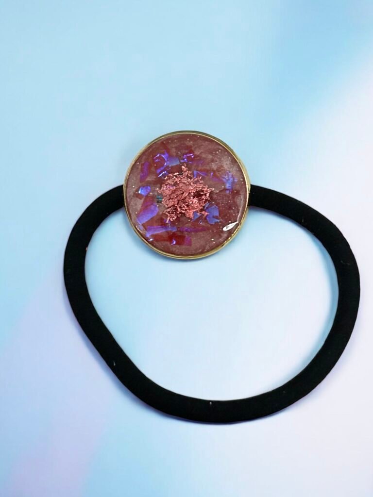 Elastique rose pailleté