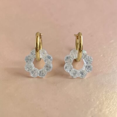 Boucles d'oreilles mini pampilles pailletées