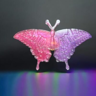 Pins papillon rose et violet