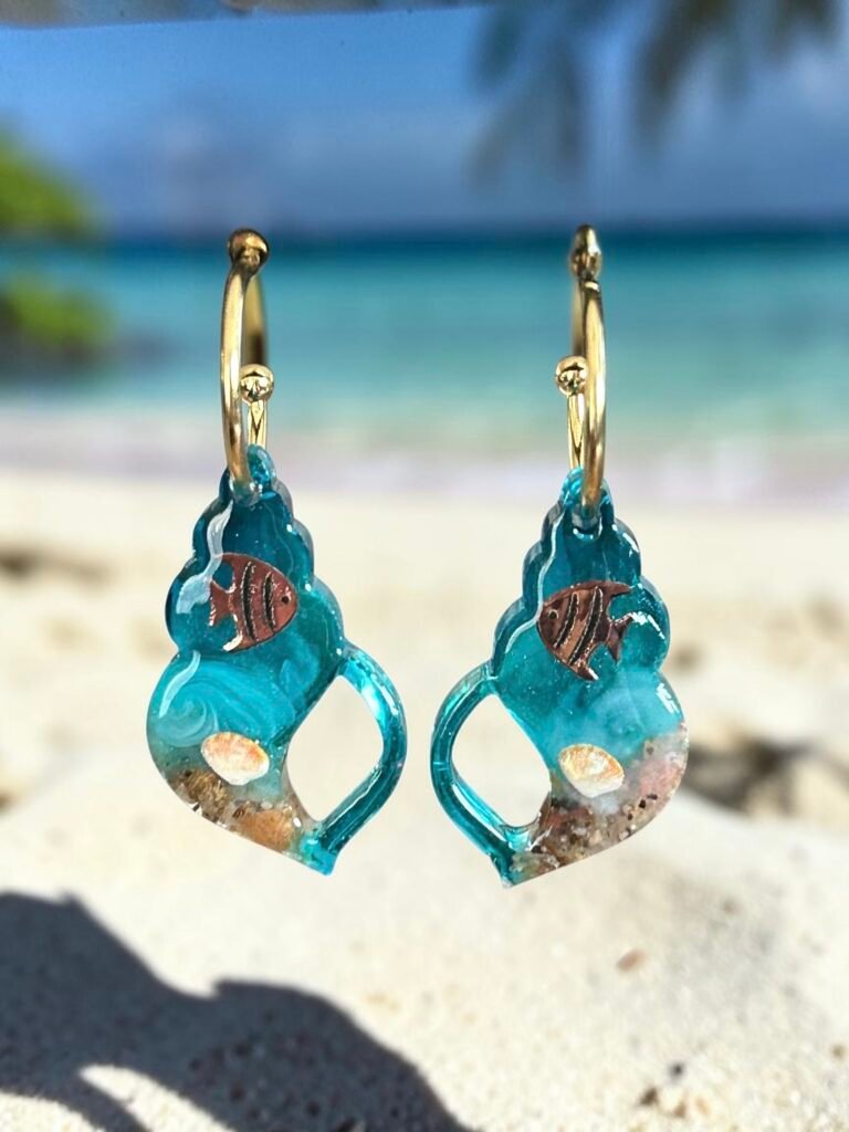boucles d'oreilles coquillage enchanté