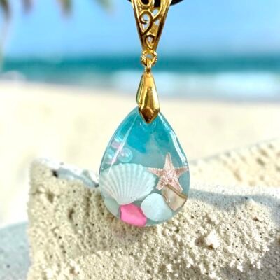 Collier larme rêve de plage