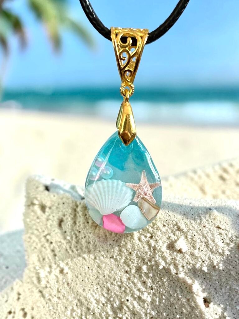 Collier larme rêve de plage
