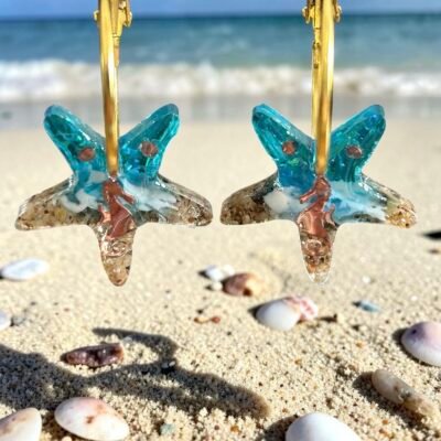 Boucles d'oreille étoile des océan