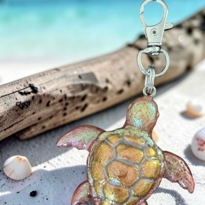Porte clé tortue des lagons irisée